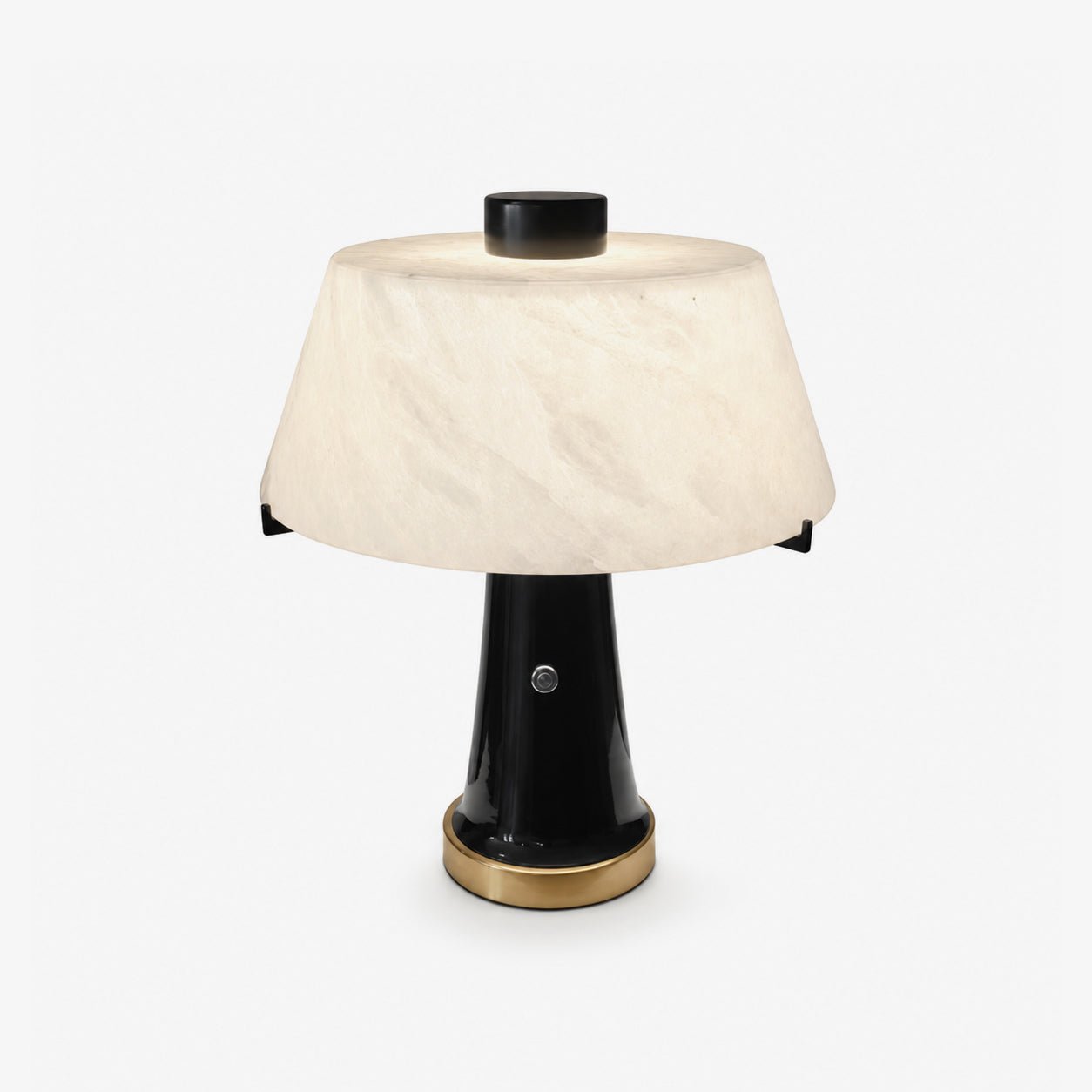 Trapezia Alabaster Desk Lamp-Neutral Decor