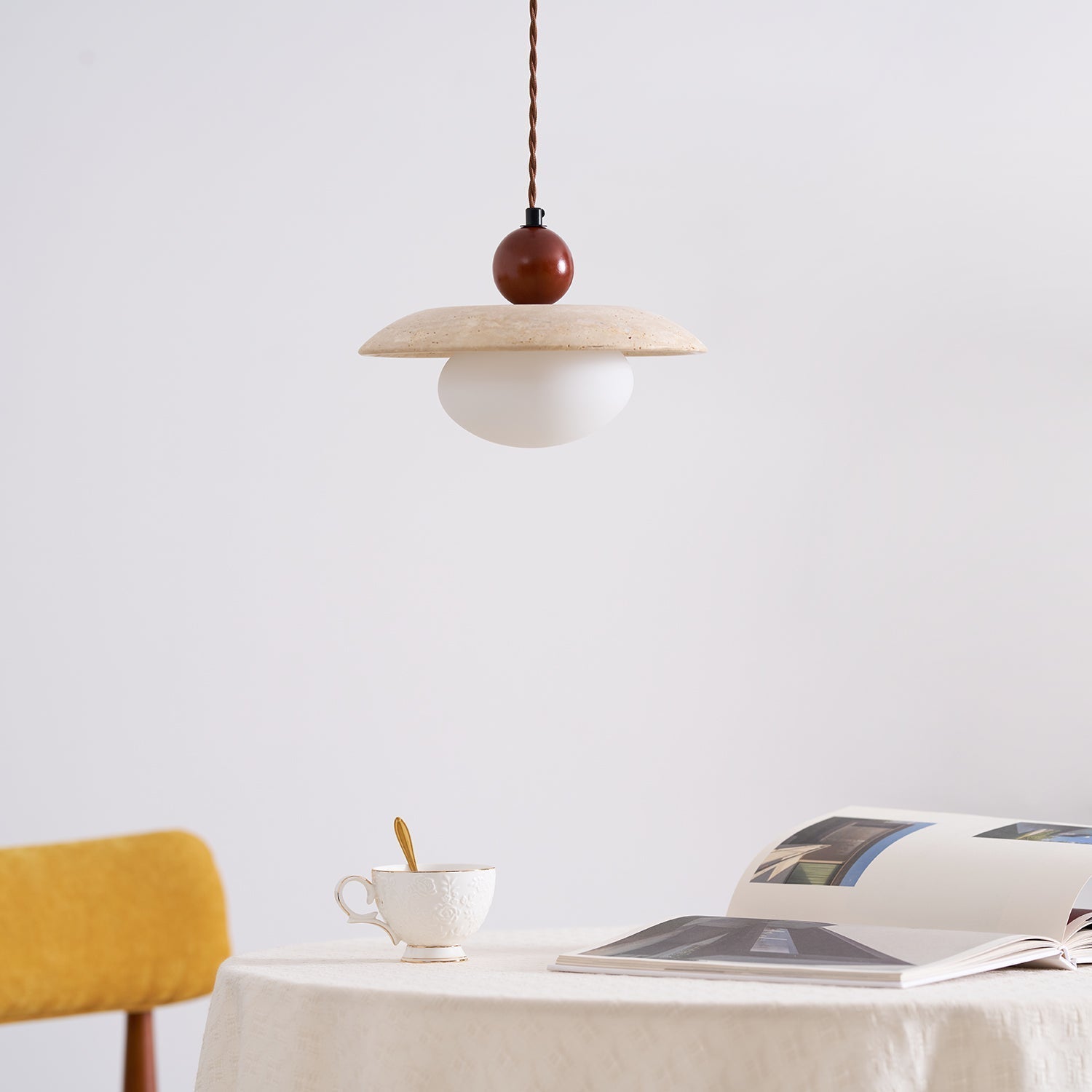 Ritta Travertine Pendant Light Six Style