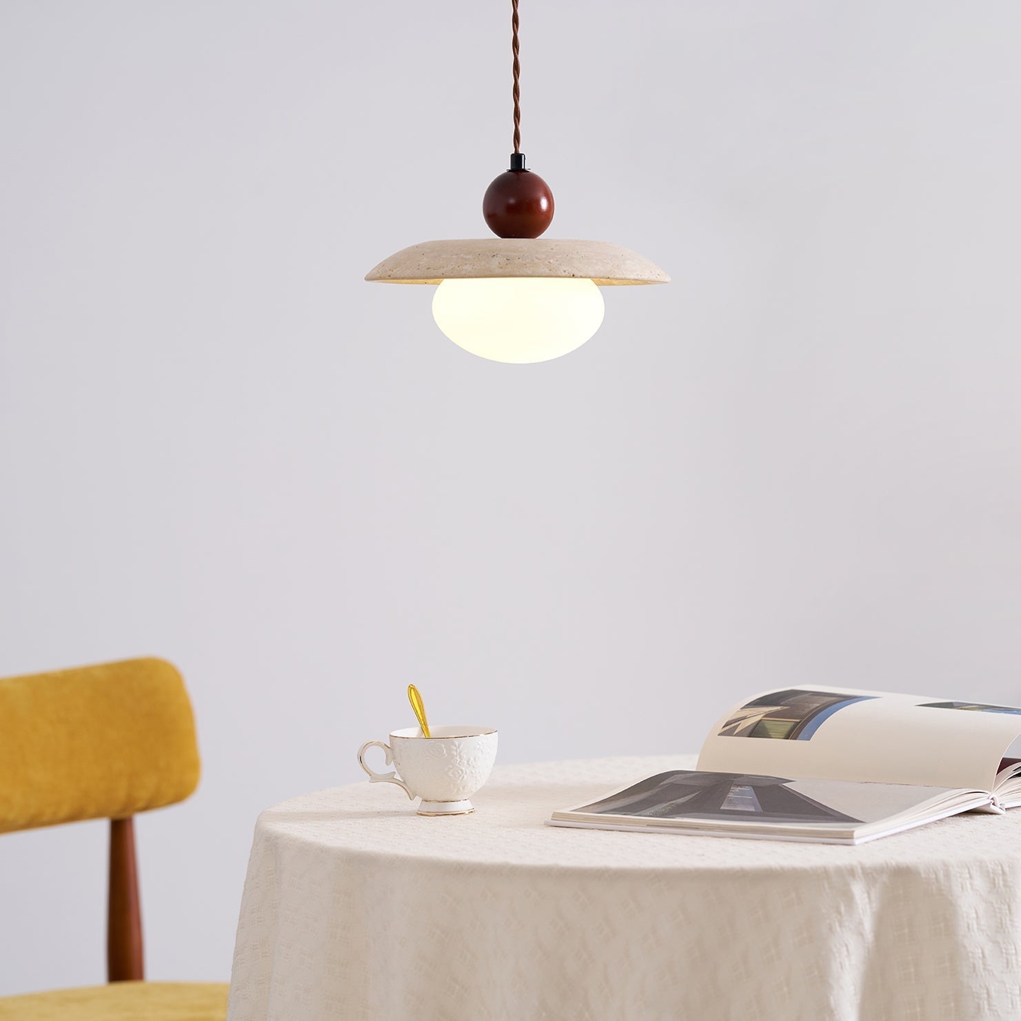 Ritta Travertine Pendant Light Six Style