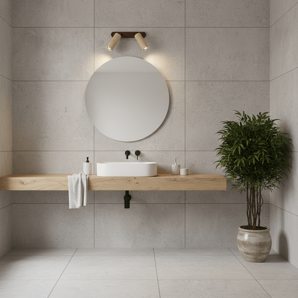 Travertine Triple Spotlight Wall Lamp-Neutral Decor