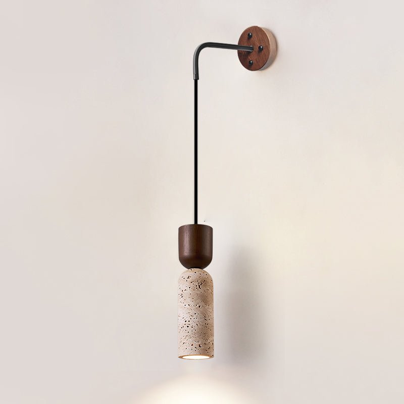 Travertine Fusion Wall Sconce-Neutral Decor