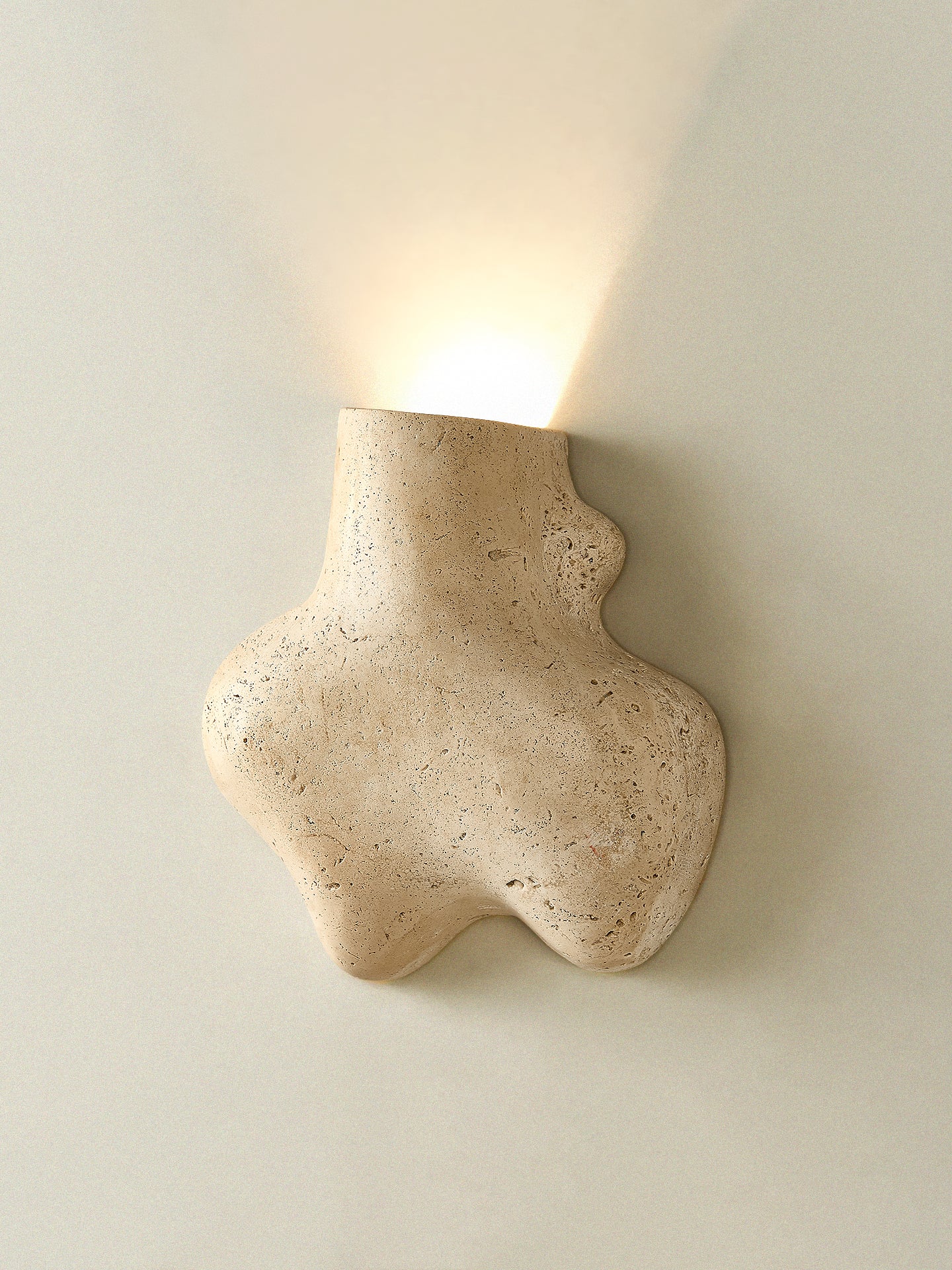 Travertine Abstract Wall Lamp-Neutral Decor