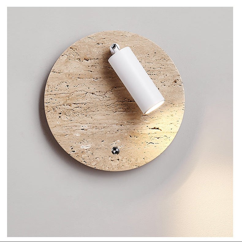 Travertine Axis Directional Sconce-Neutral Decor