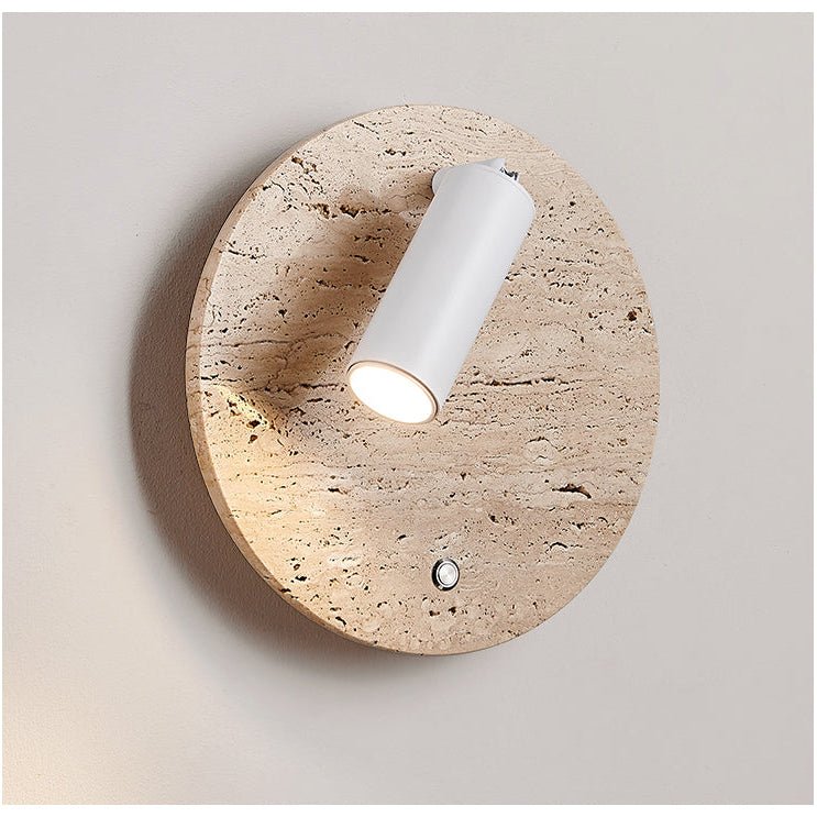 Travertine Axis Directional Sconce-Neutral Decor