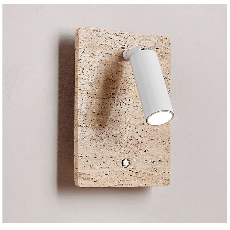 Travertine Axis Directional Sconce-Neutral Decor