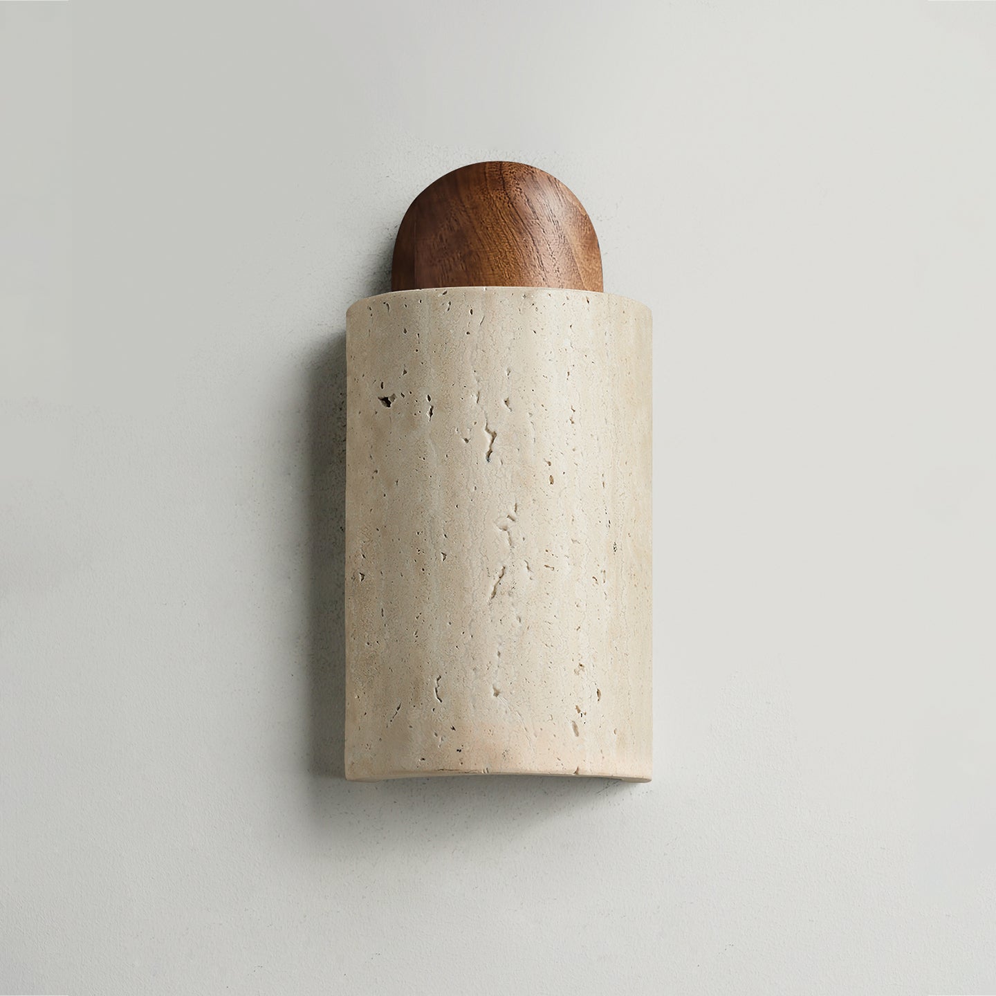 Zyphe Natural Yellow Travertine Capsule Wall Lamp-Neutral Decor