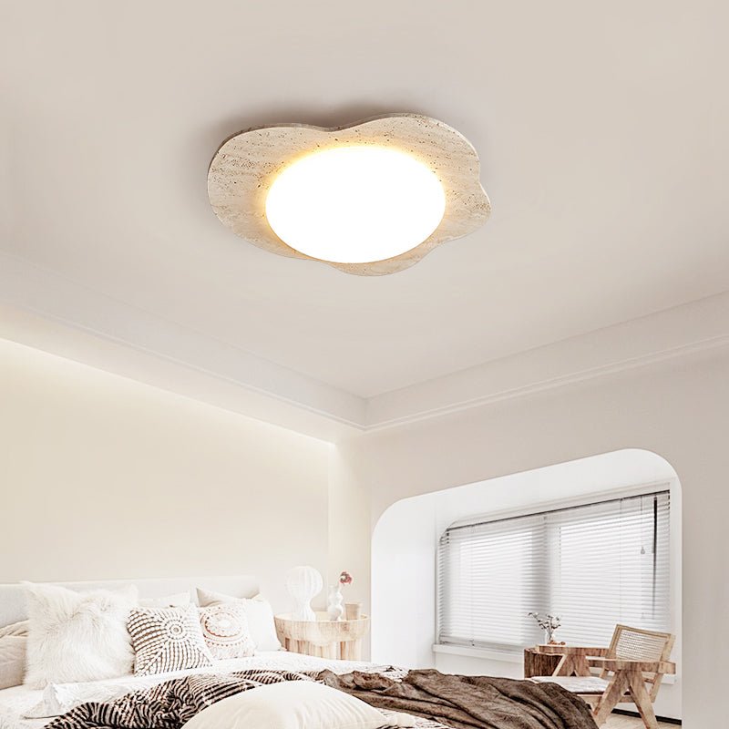 Travertine Cloud Ceiling Lamp-Neutral Decor