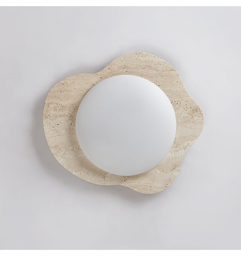 Travertine Cloud Ceiling Lamp-Neutral Decor