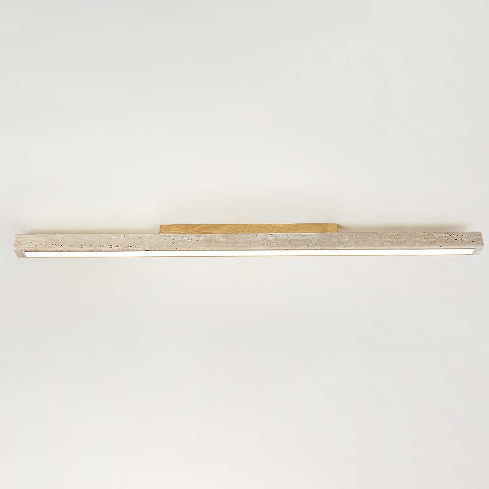Kevis Minimalist Travertine Linear Ceiling Light-Neutral Decor