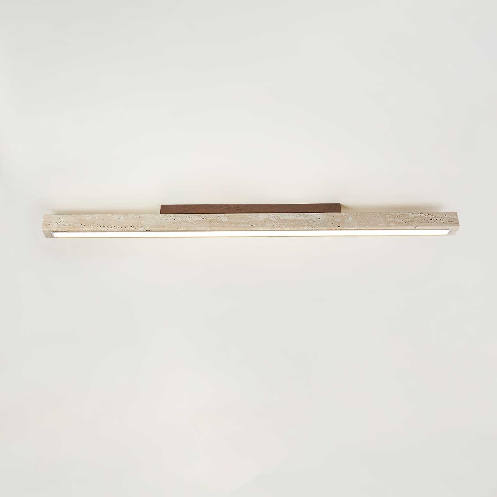 Kevis Minimalist Travertine Linear Ceiling Light-Neutral Decor
