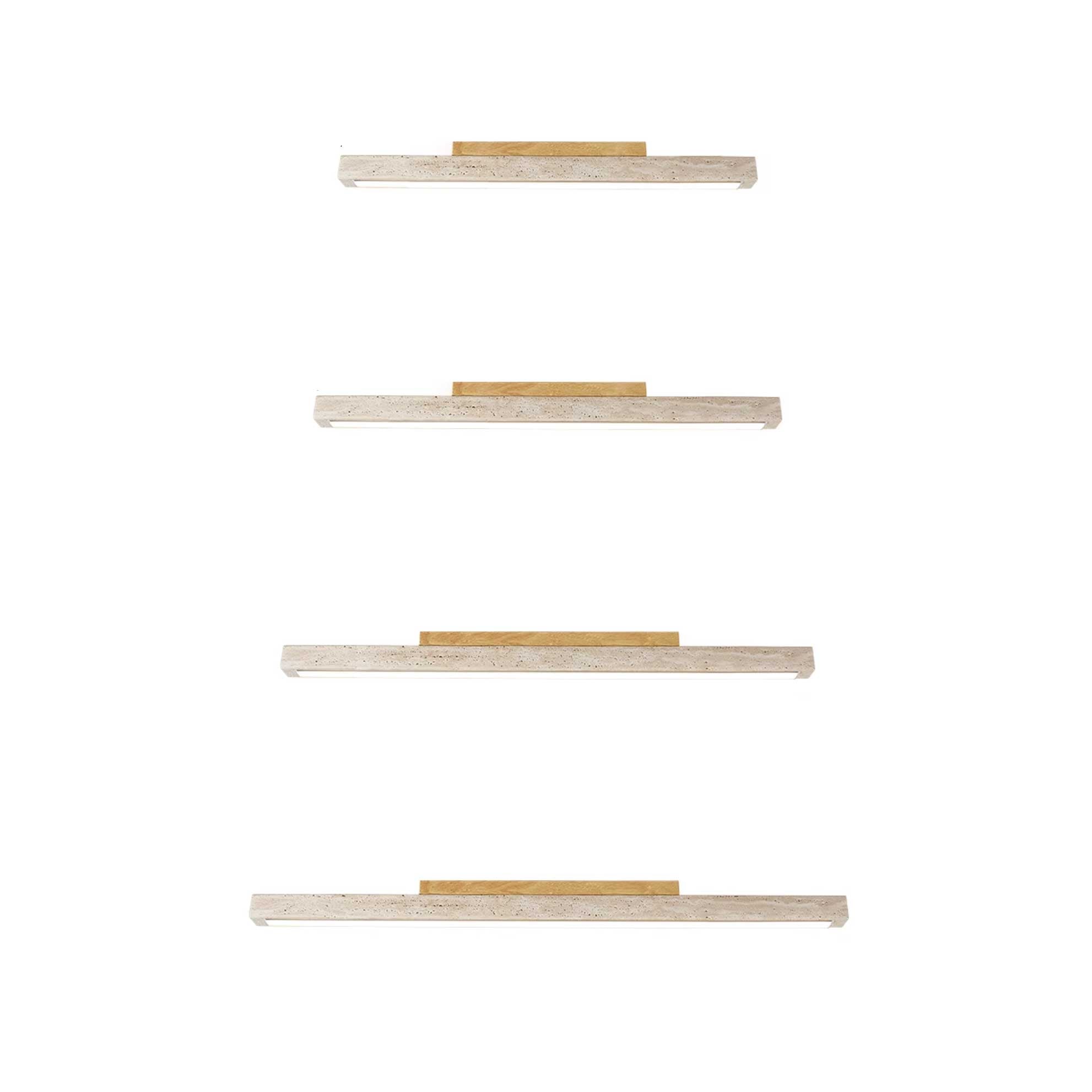 Kevis Minimalist Travertine Linear Ceiling Light-Neutral Decor