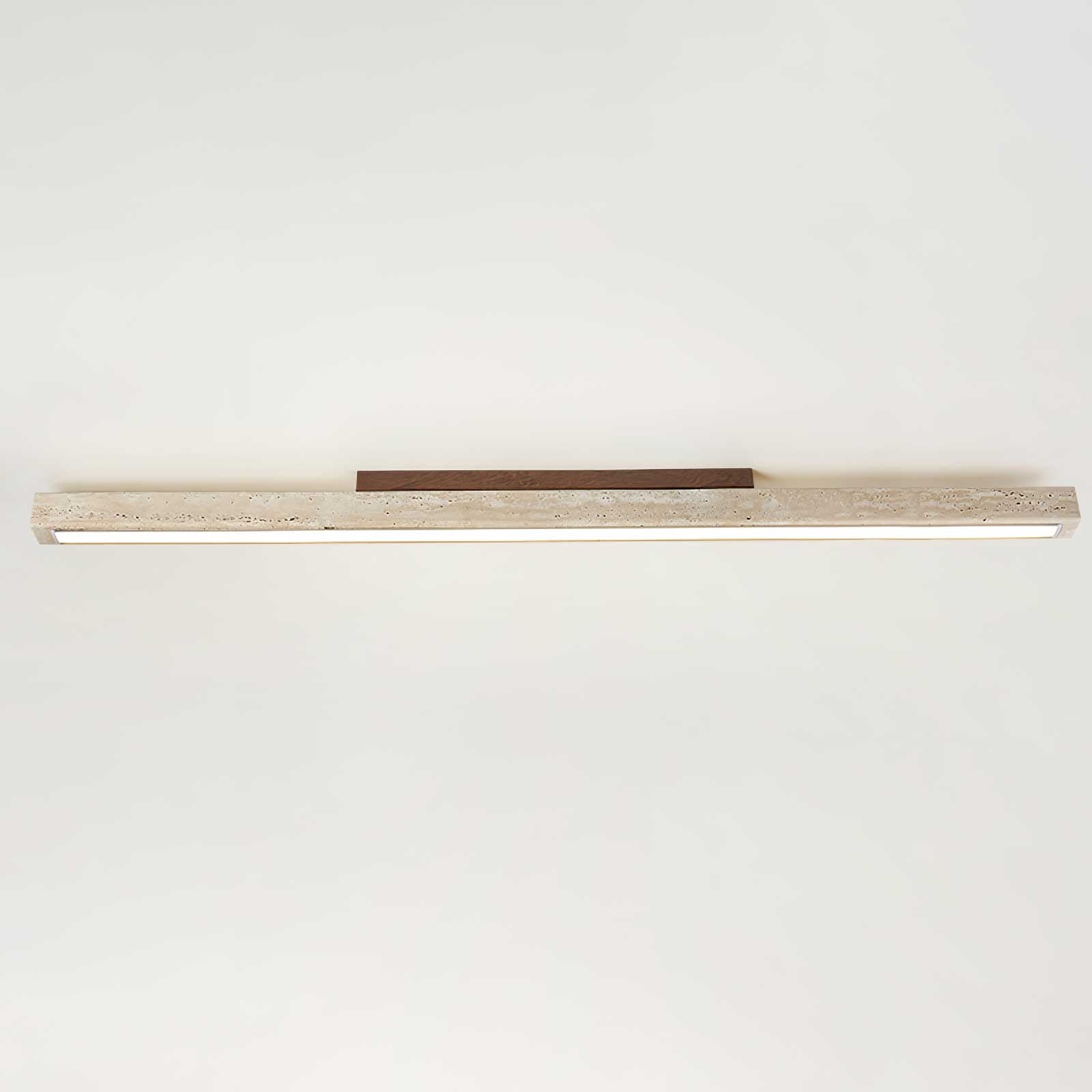 Kevis Minimalist Travertine Linear Ceiling Light-Neutral Decor