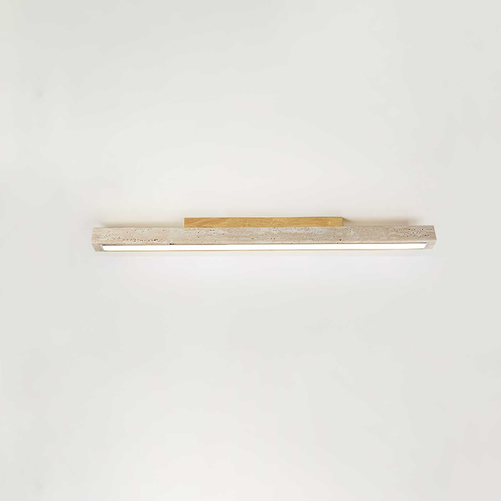 Kevis Minimalist Travertine Linear Ceiling Light-Neutral Decor