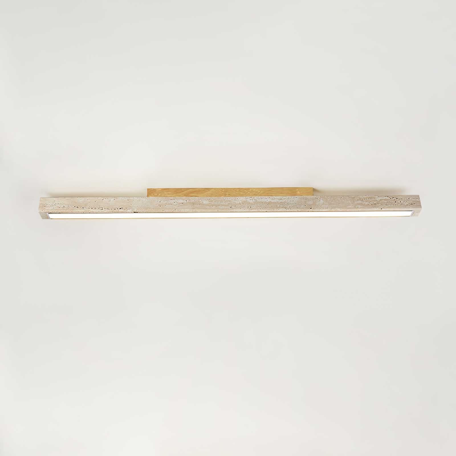 Kevis Minimalist Travertine Linear Ceiling Light-Neutral Decor