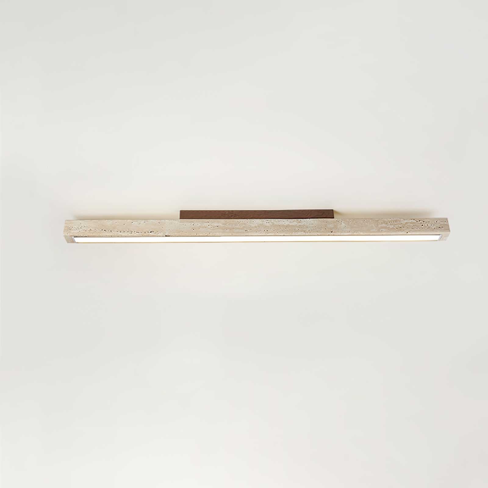 Kevis Minimalist Travertine Linear Ceiling Light-Neutral Decor