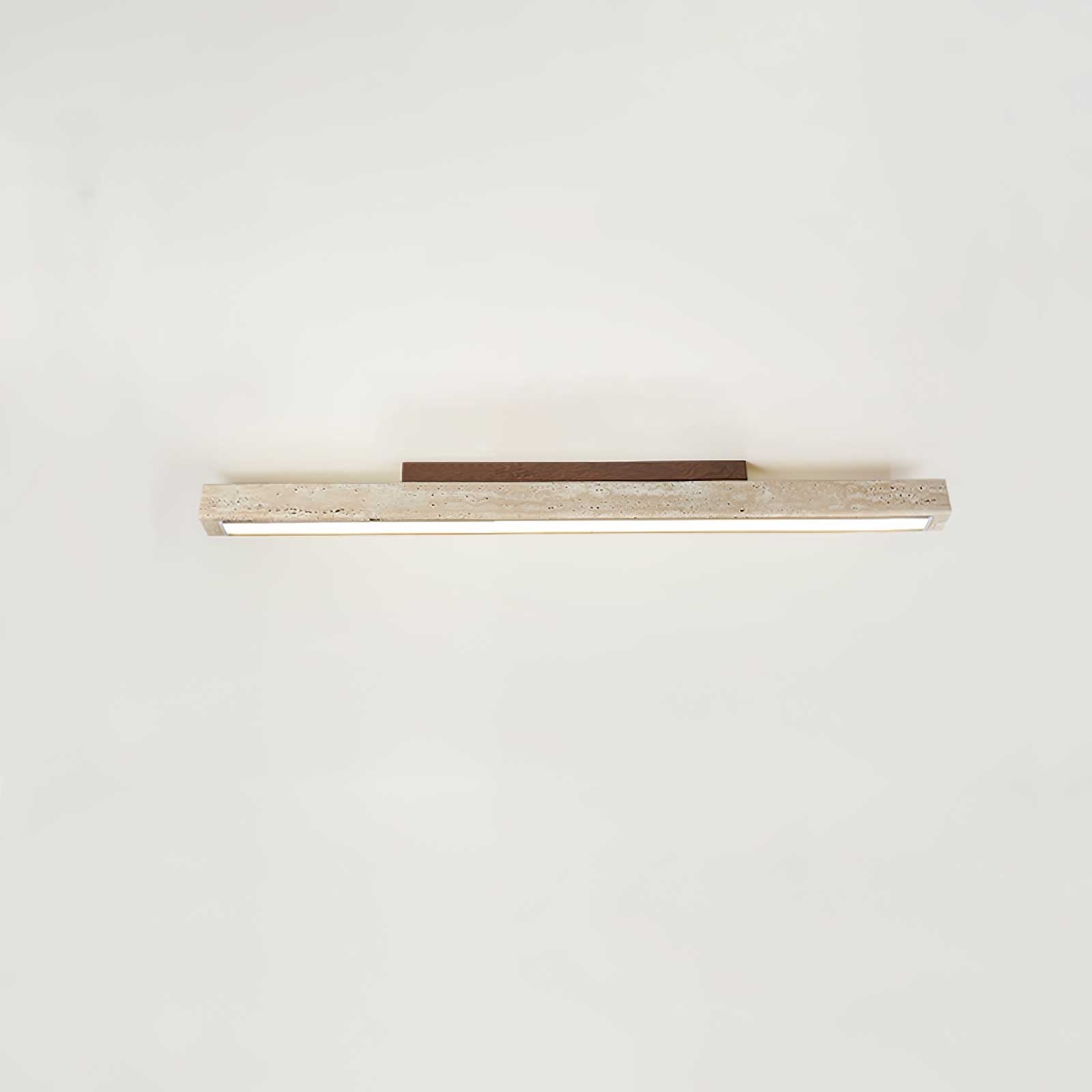 Kevis Minimalist Travertine Linear Ceiling Light-Neutral Decor