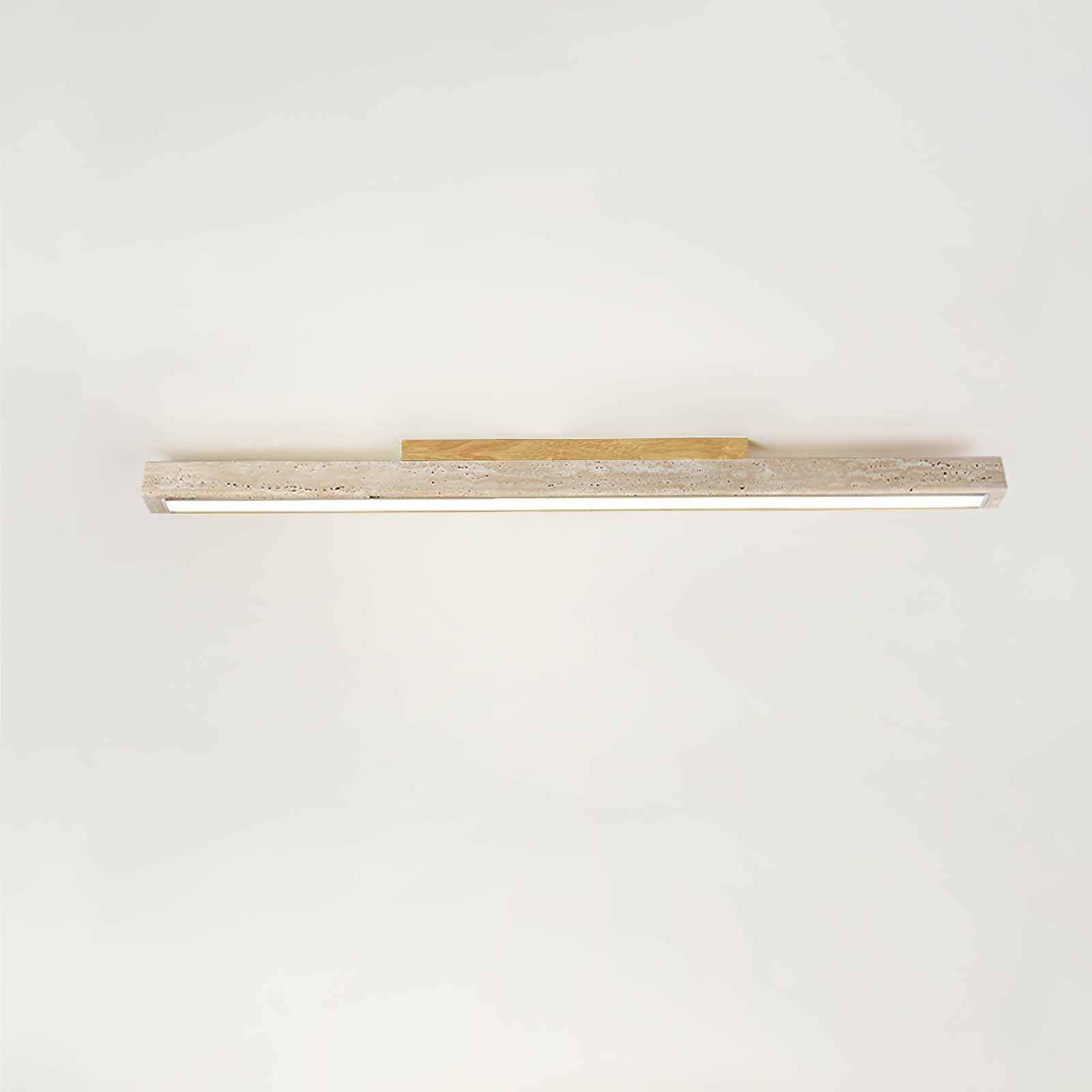 Kevis Minimalist Travertine Linear Ceiling Light-Neutral Decor