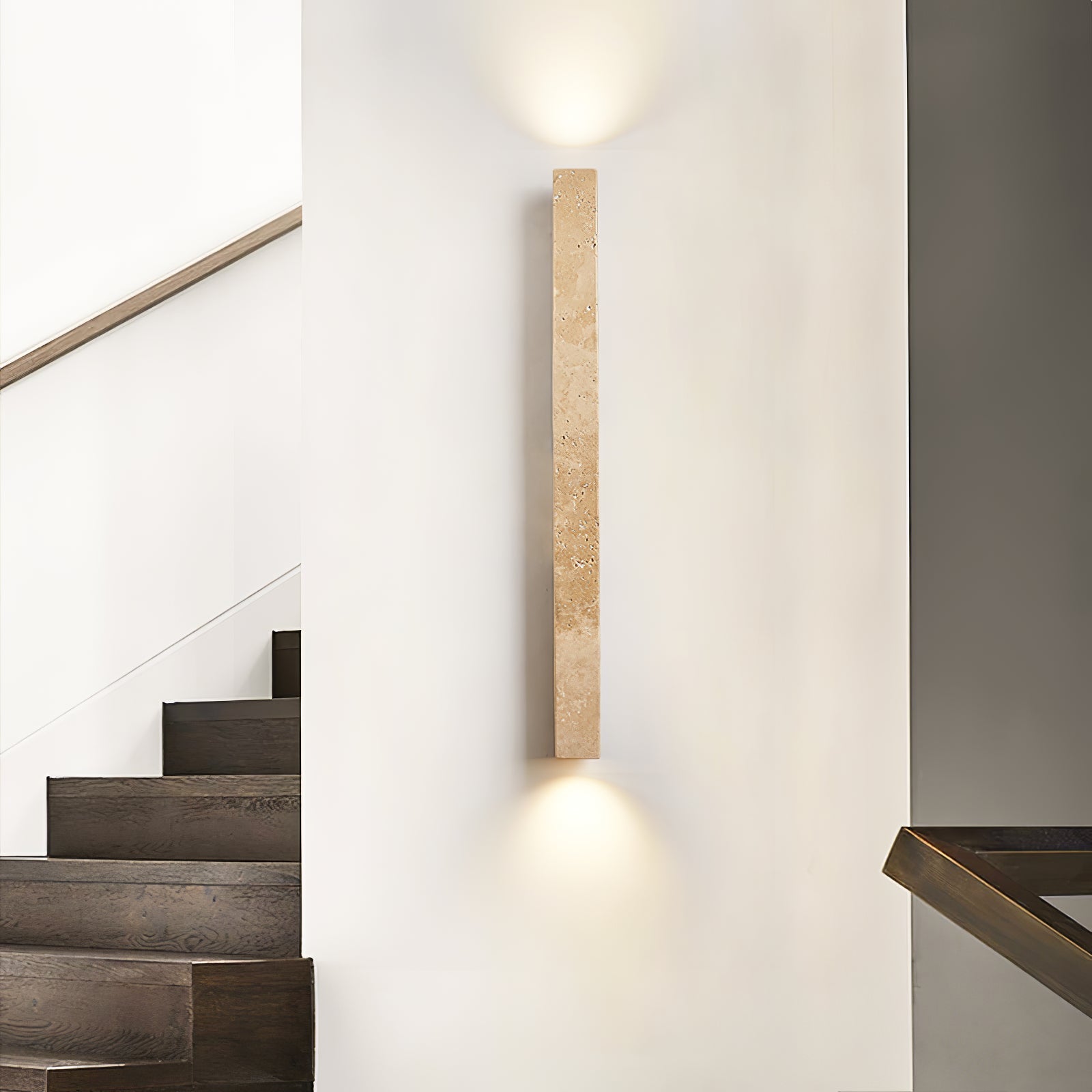 Ines Minimalist Travertine Wall Light-Neutral Decor