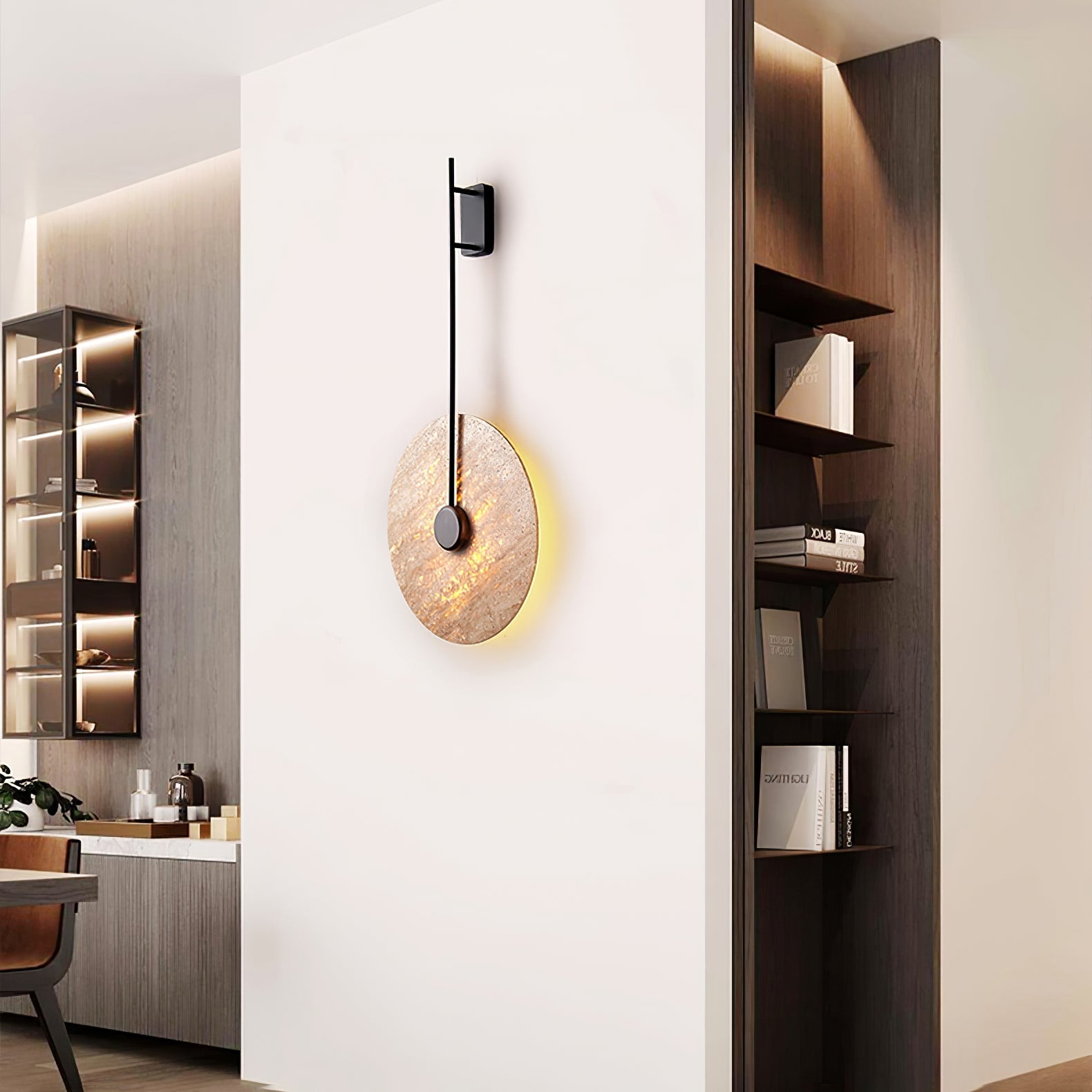 Palt Travertine Wall Light-Neutral Decor