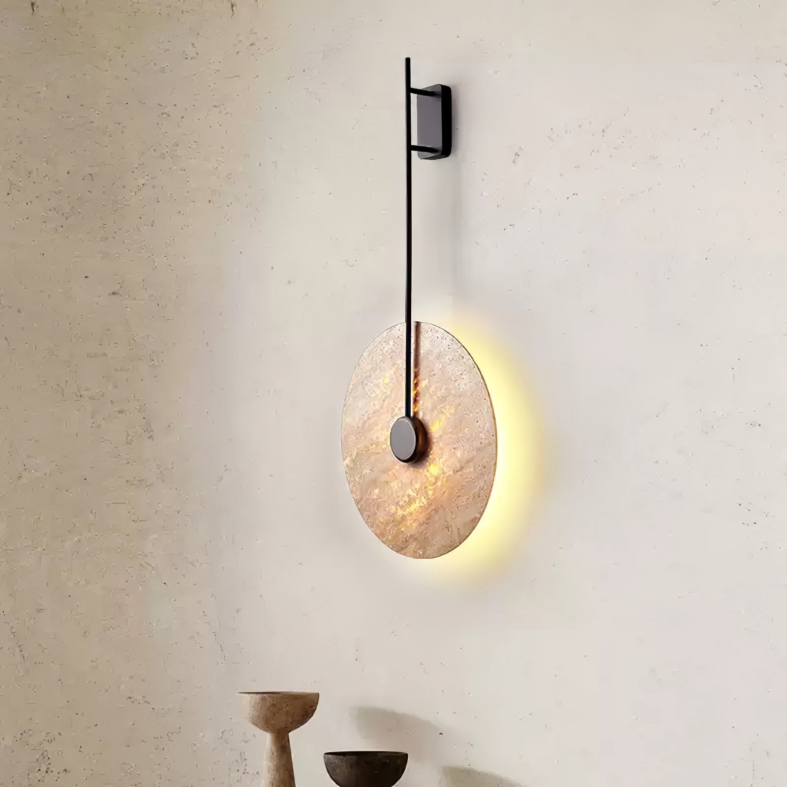 Palt Travertine Wall Light-Neutral Decor