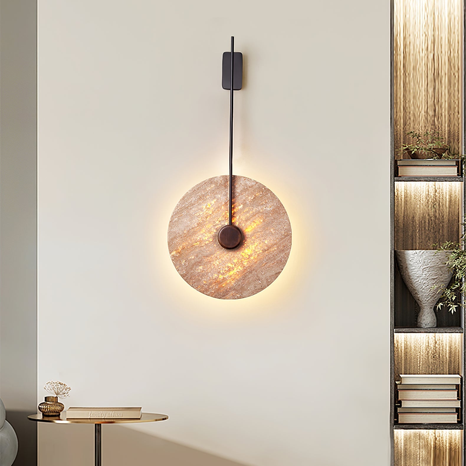 Palt Travertine Wall Light-Neutral Decor