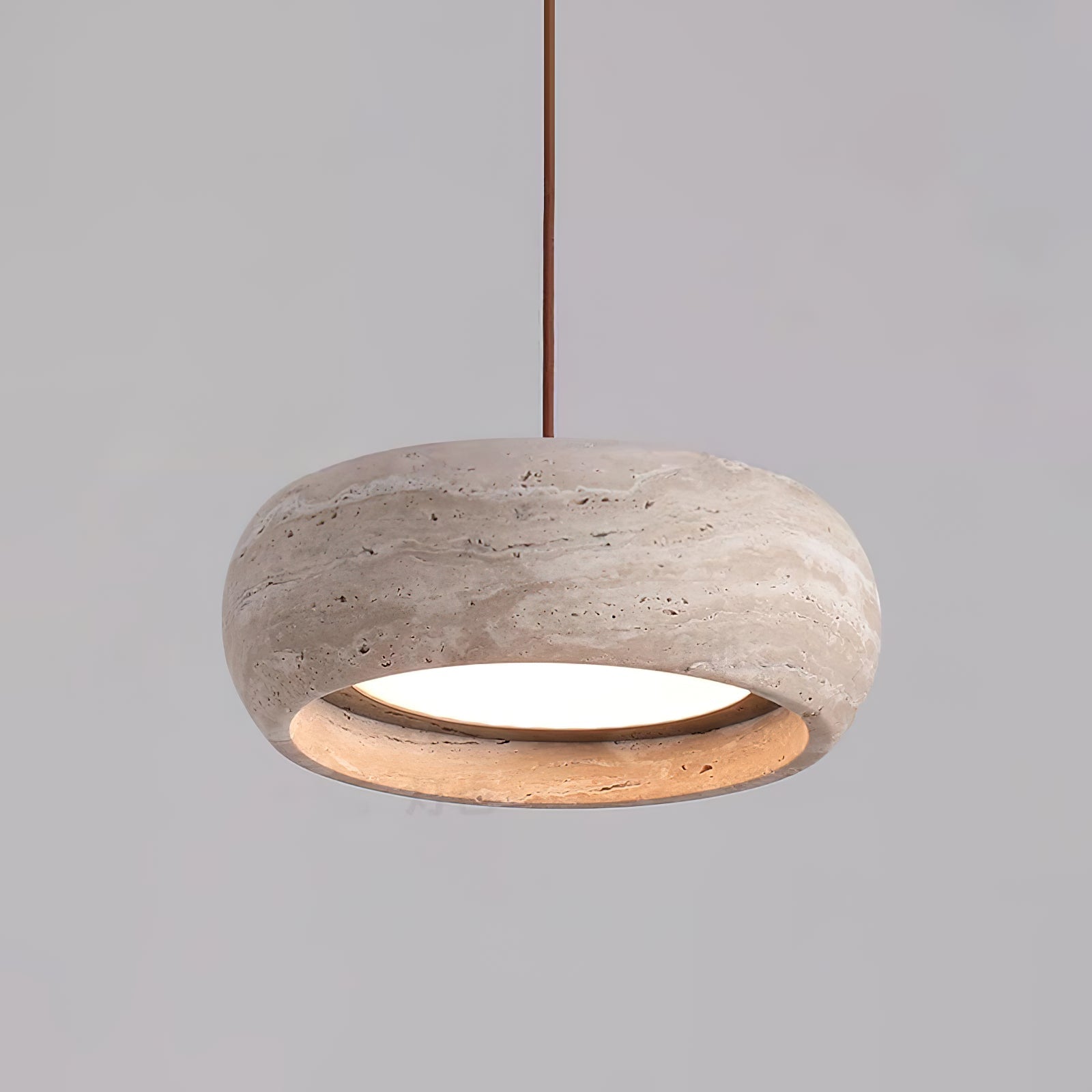 Tova Donut-Shaped Pendant Lights Travertine - Neutralighting