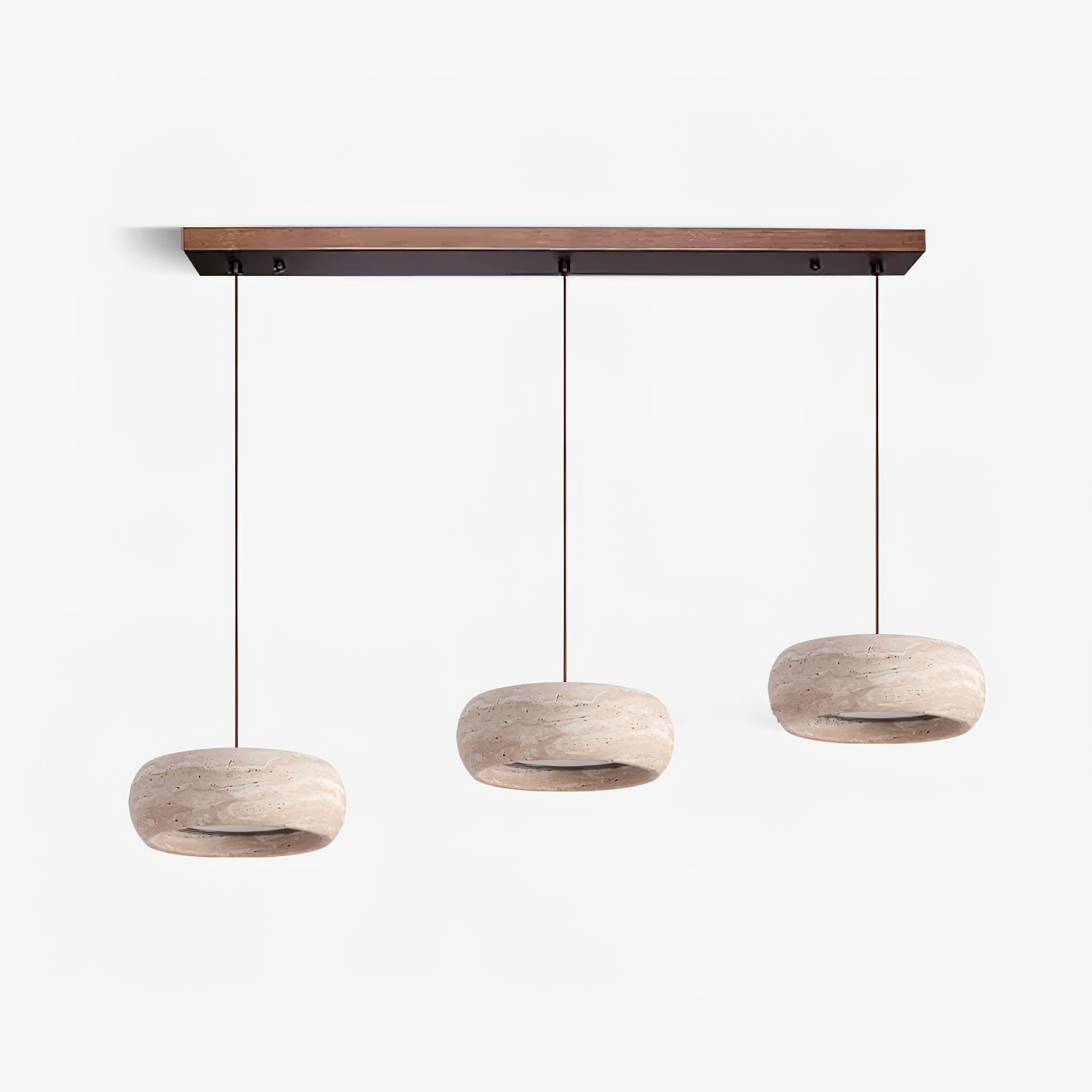 Tova Donut-Shaped Pendant Lights Travertine - Neutralighting