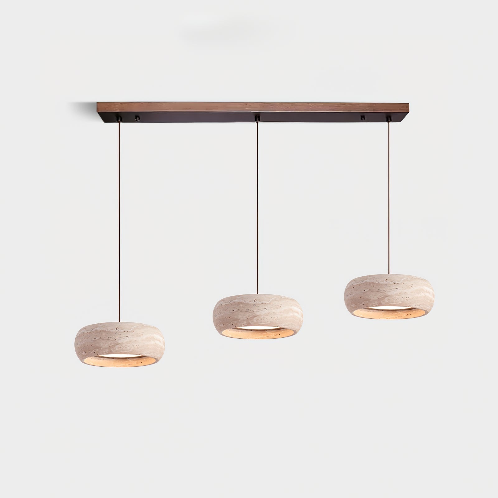Tova Donut-Shaped Pendant Lights Travertine - Neutralighting