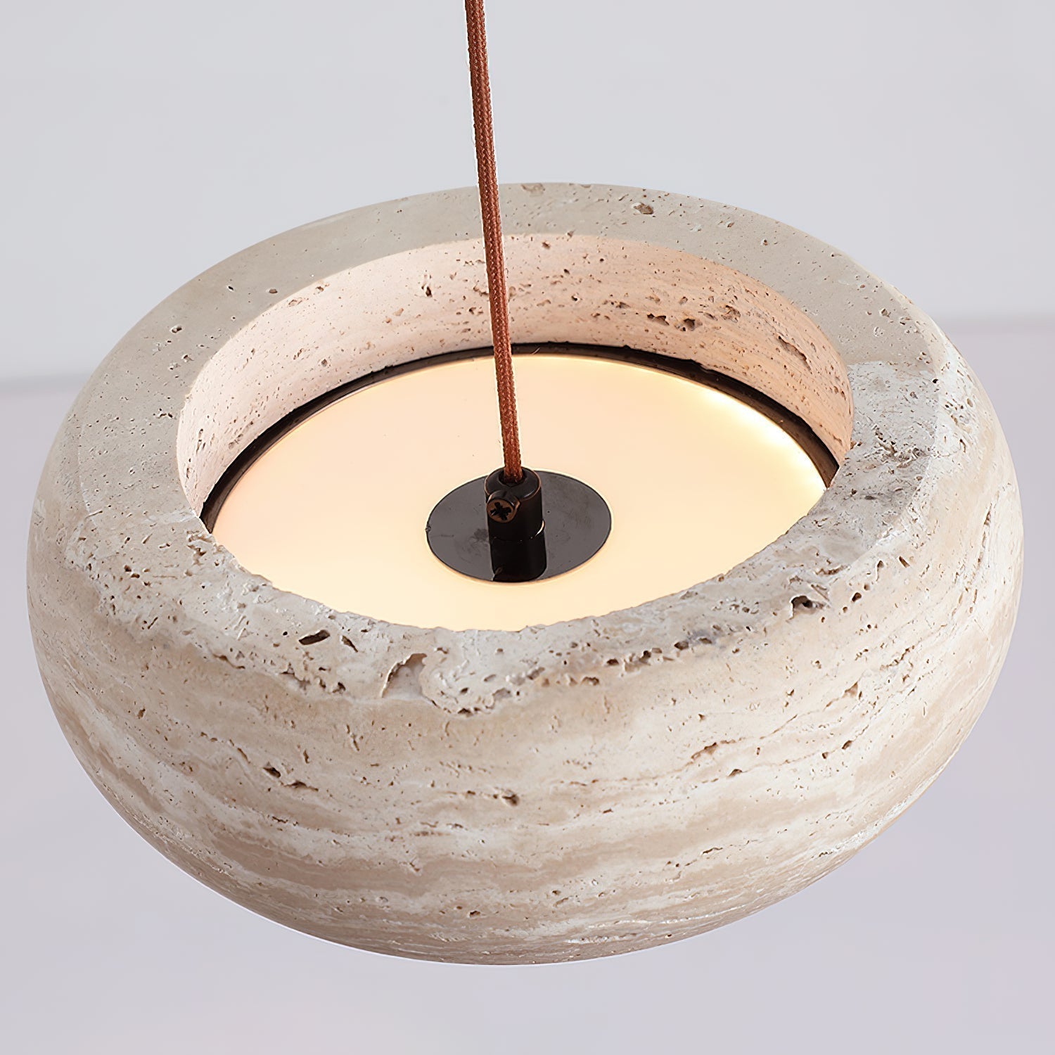 Tova Donut-Shaped Pendant Lights Travertine - Neutralighting