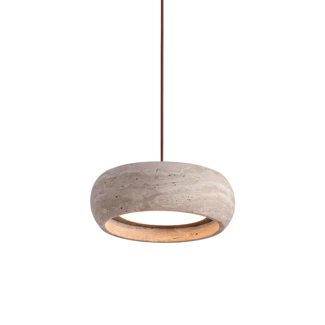 Tova Donut-Shaped Pendant Lights Travertine - Neutralighting