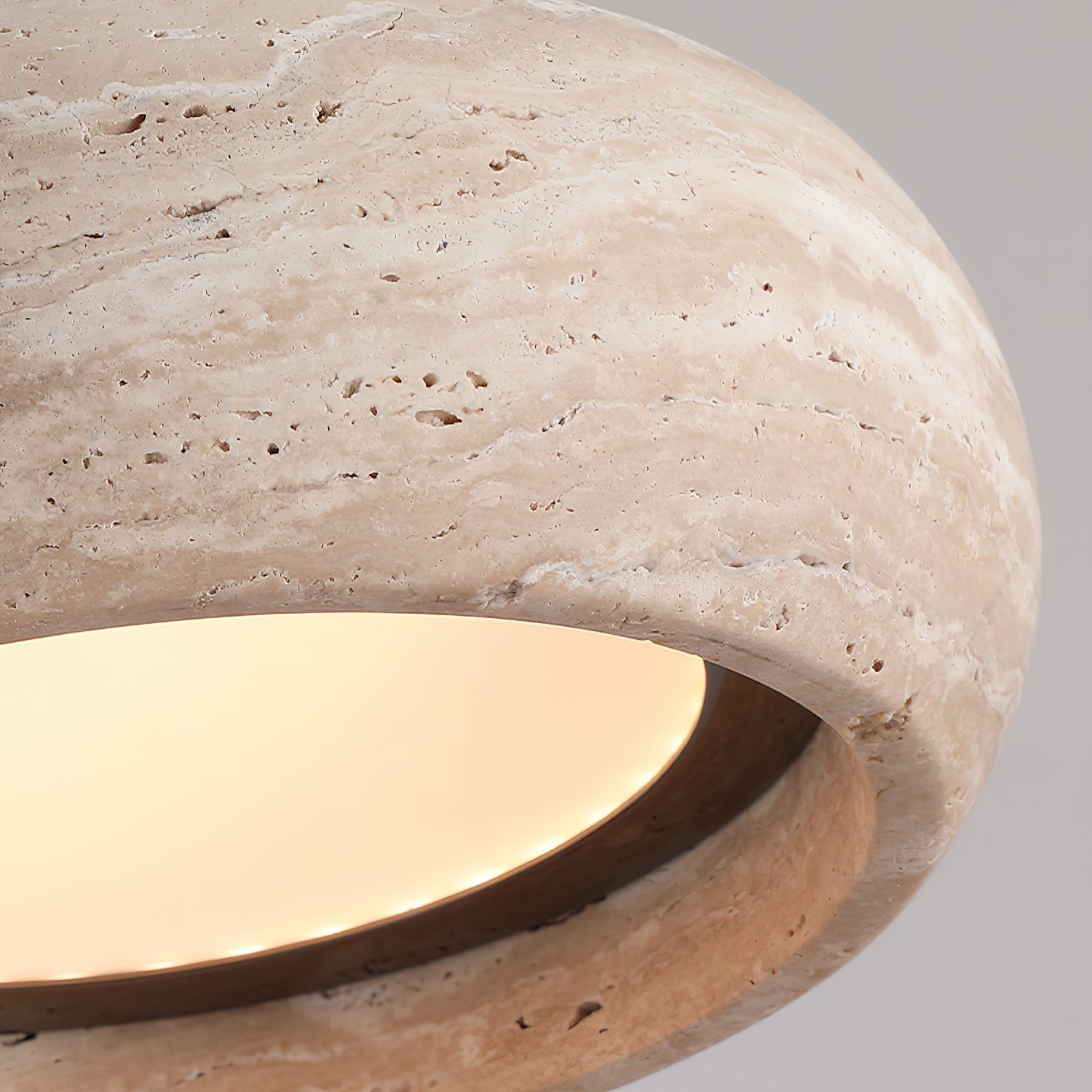 Tova Donut-Shaped Pendant Lights Travertine - Neutralighting