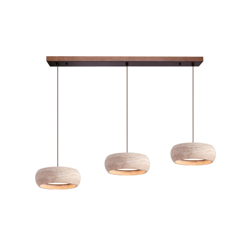 Tova Donut-Shaped Pendant Lights Travertine - Neutralighting