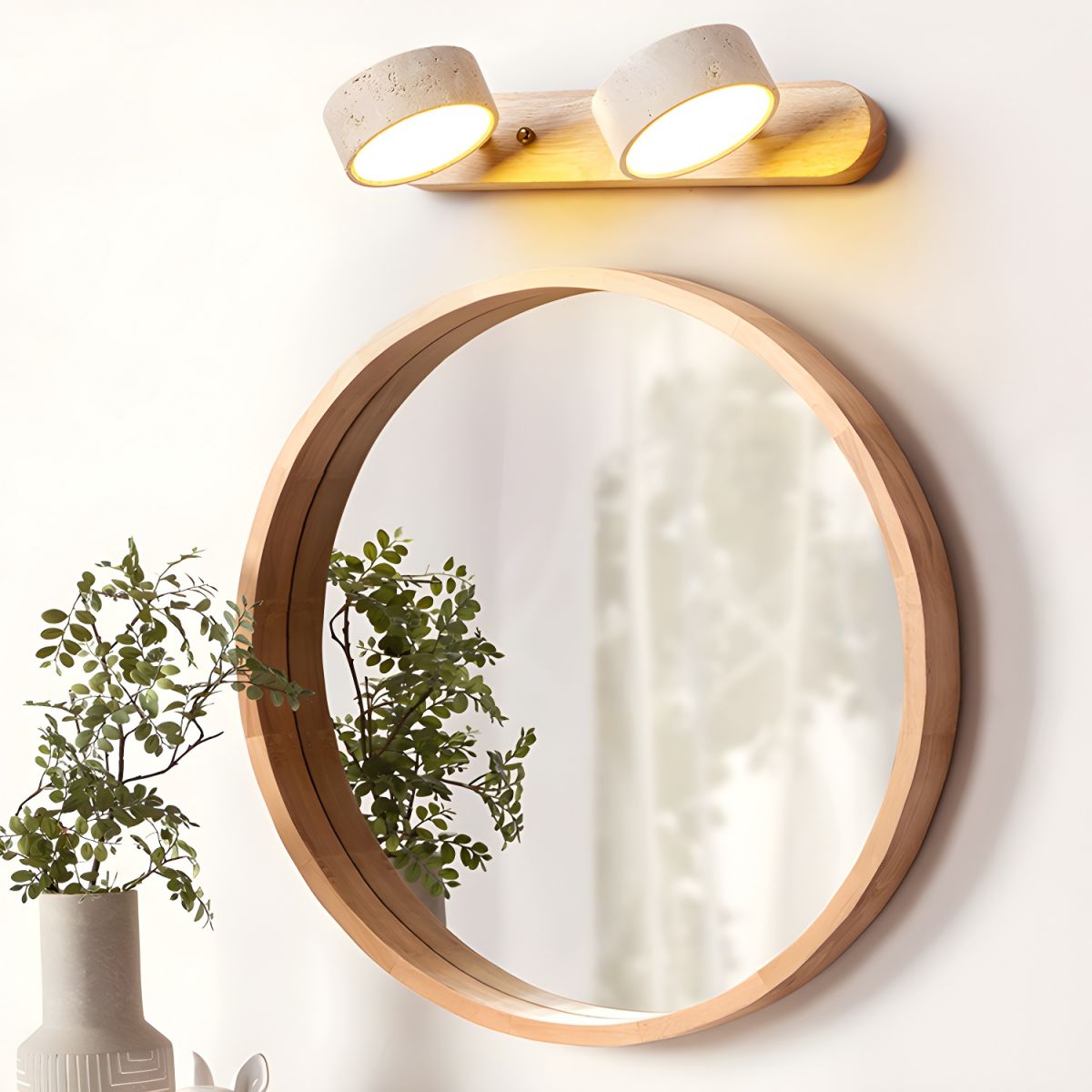 Voloreth Minimalist Travertine Wall Light-Neutral Decor