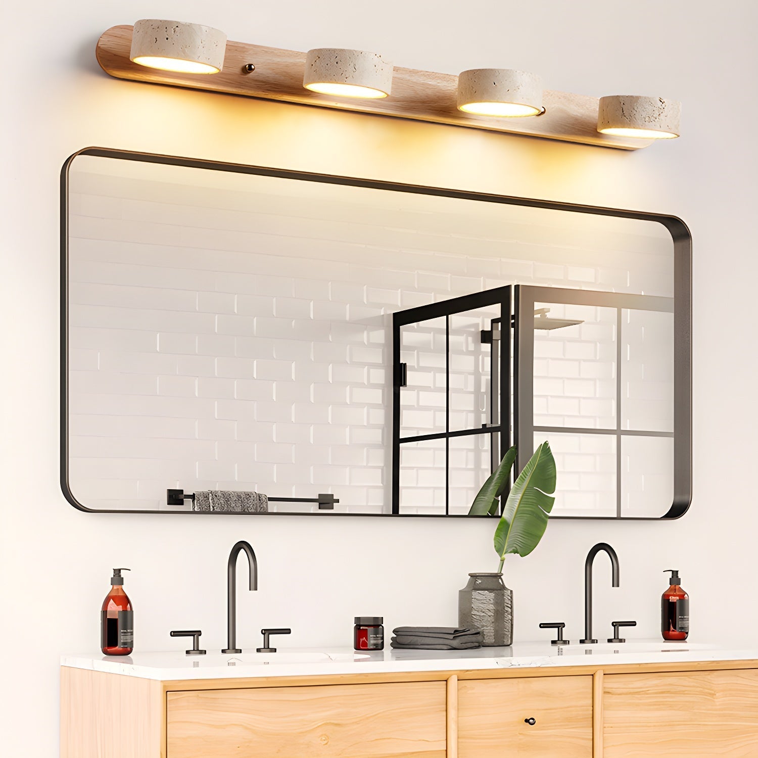 Voloreth Minimalist Travertine Wall Light-Neutral Decor