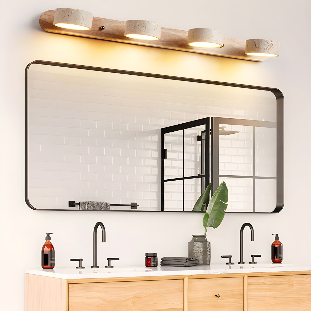 Voloreth Minimalist Travertine Wall Light-Neutral Decor