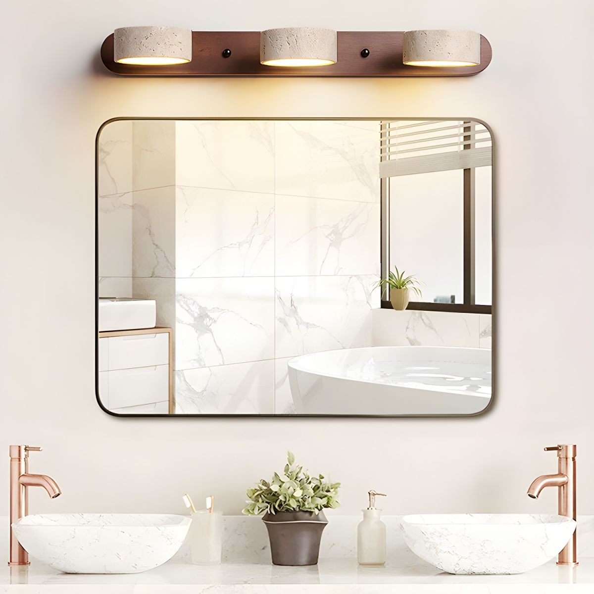Voloreth Minimalist Travertine Wall Light-Neutral Decor