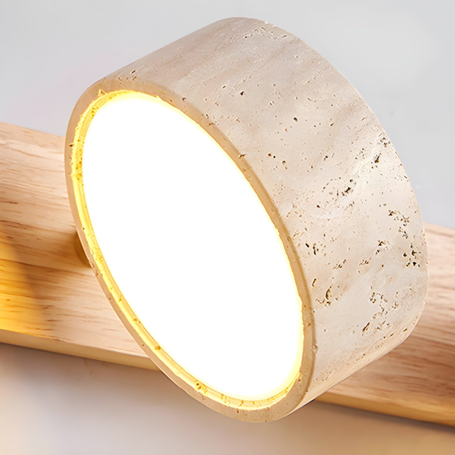 Voloreth Minimalist Travertine Wall Light-Neutral Decor