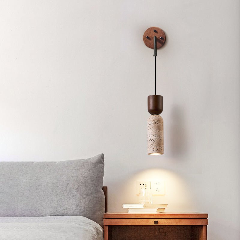 Travertine Fusion Wall Sconce-Neutral Decor