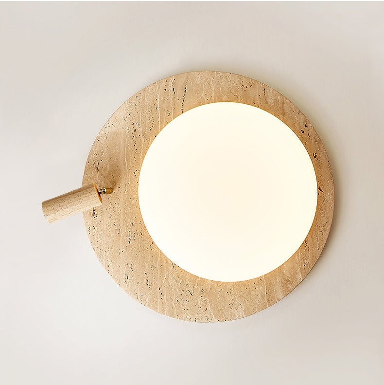 Travertine Oval Knob Ceilling Lamp-Neutral Decor