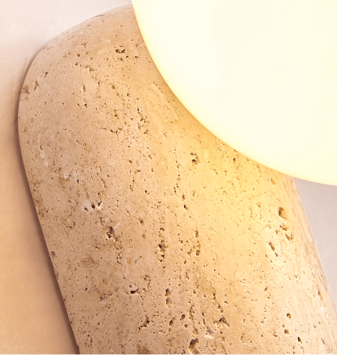 Aeralis Travetine Pebble Wall Light-Neutral Decor