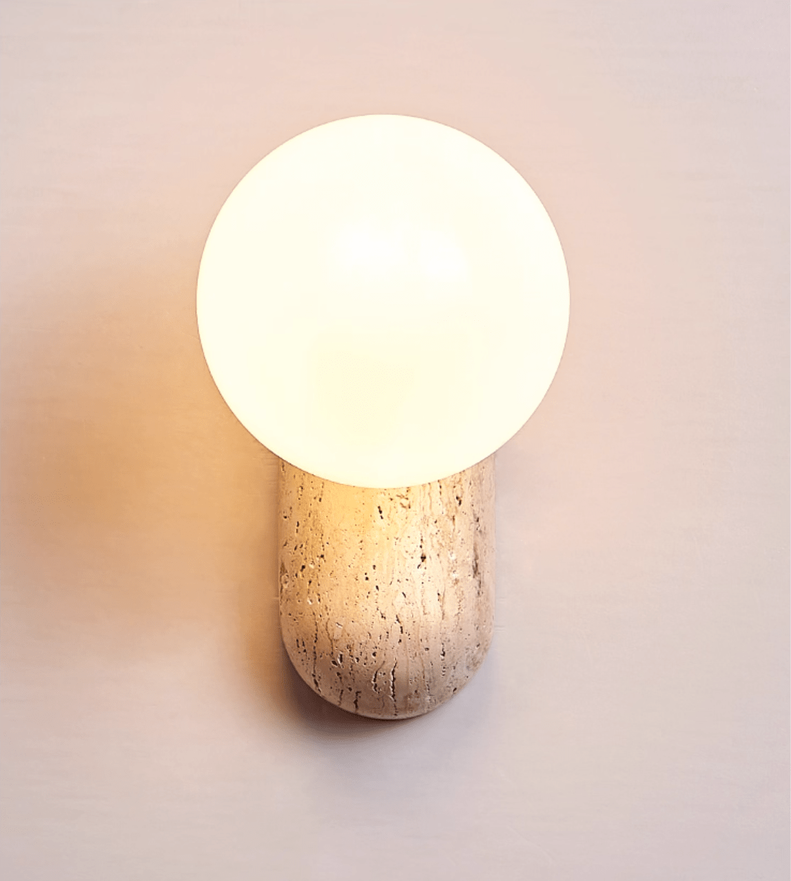 Aeralis Travetine Pebble Wall Light-Neutral Decor