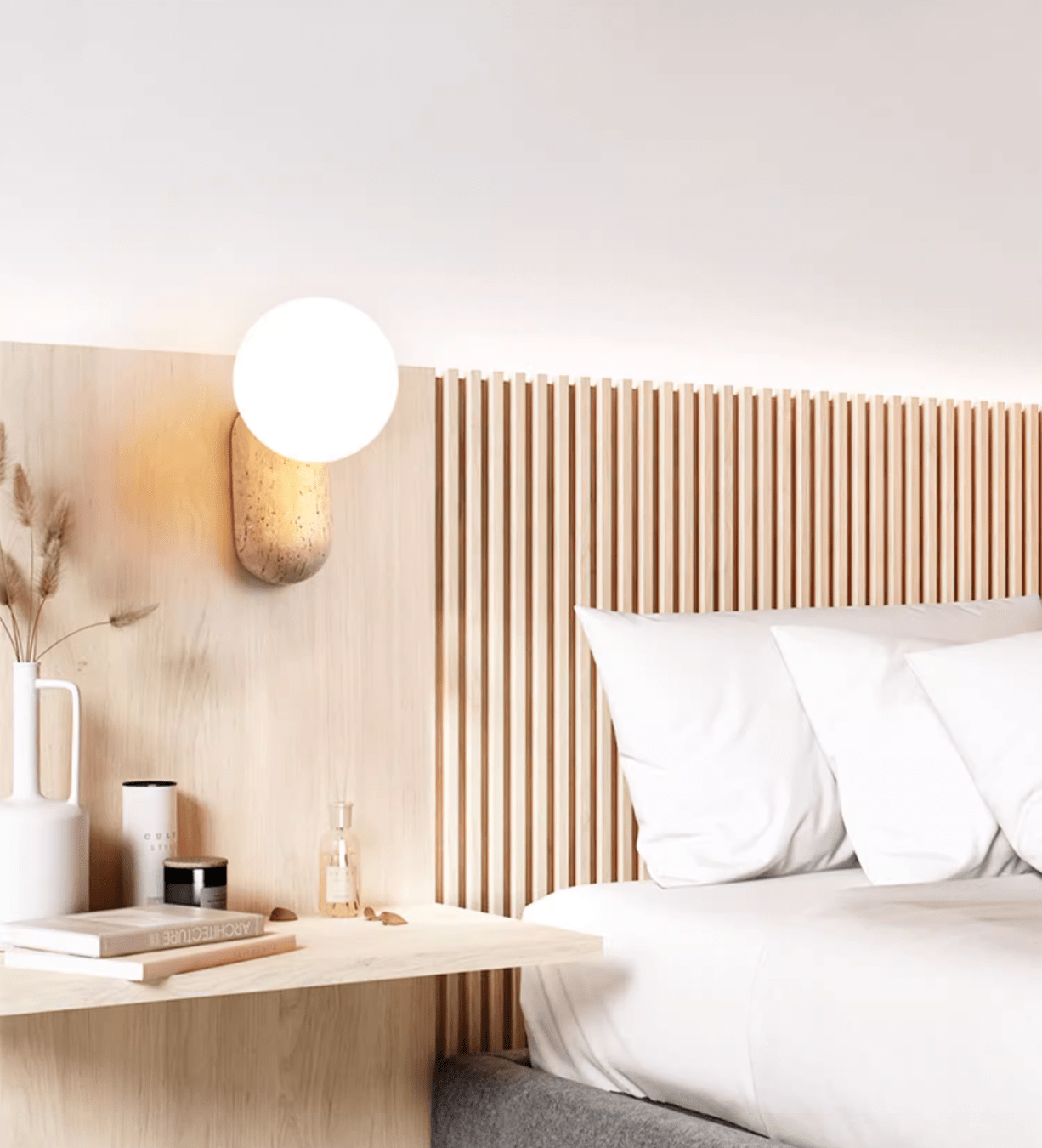 Aeralis Travetine Pebble Wall Light-Neutral Decor