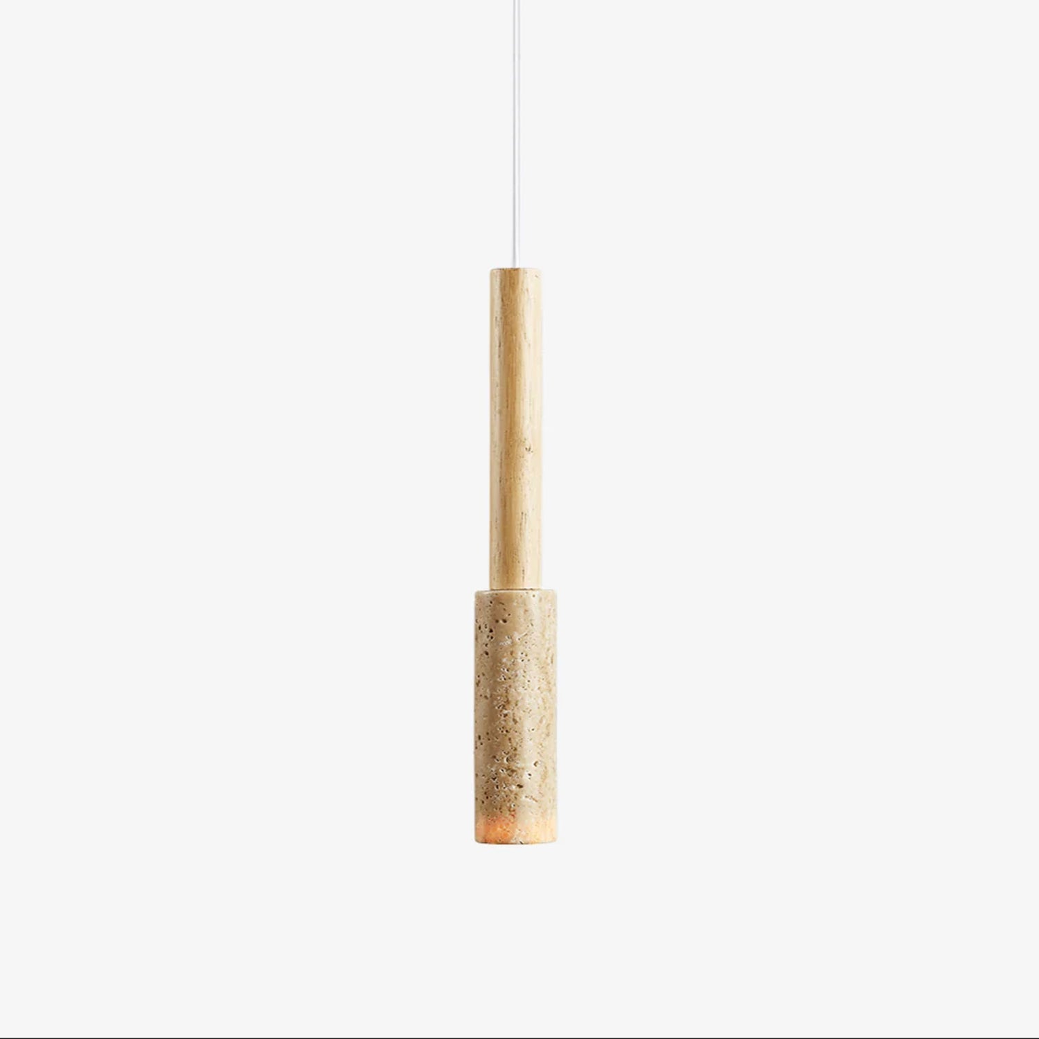 Travertine Stick Pendant Light-Neutral Decor