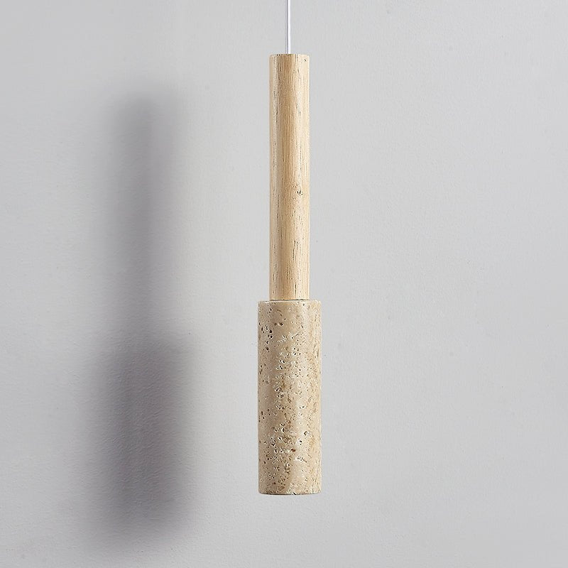 Travertine Stick Pendant Light-Neutral Decor