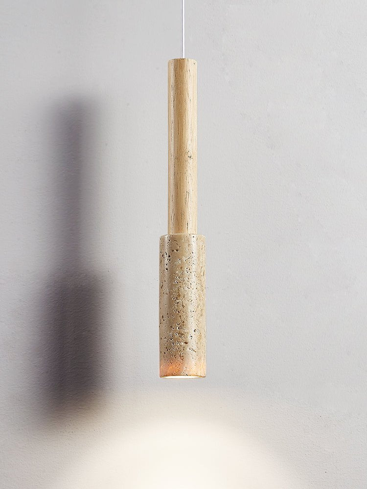 Travertine Stick Pendant Light-Neutral Decor