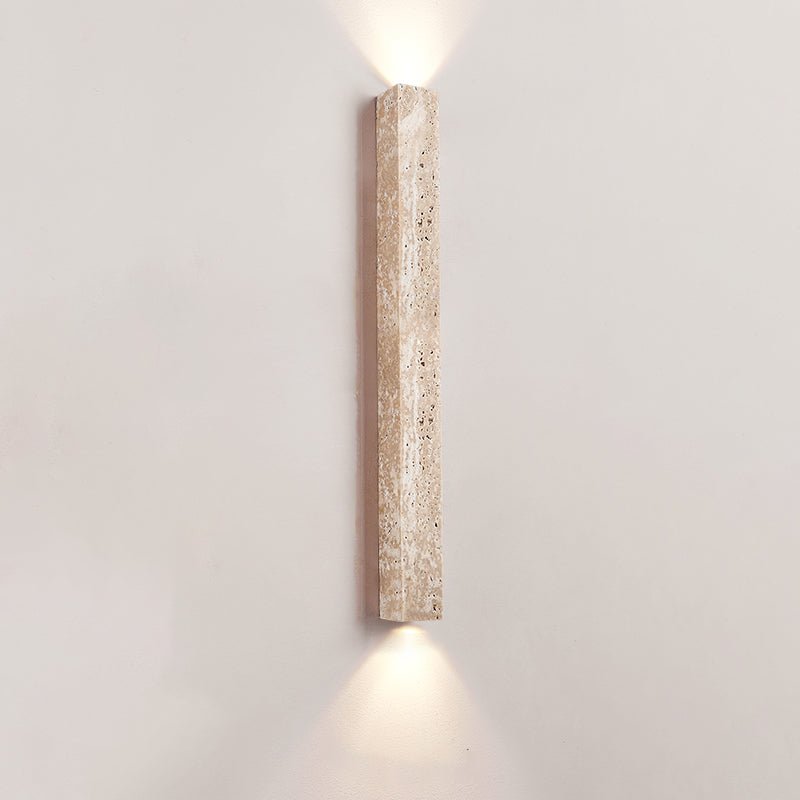 Travertine Stripe Wall Sconce-Neutral Decor