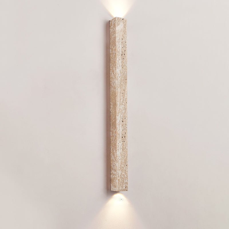 Travertine Stripe Wall Sconce-Neutral Decor