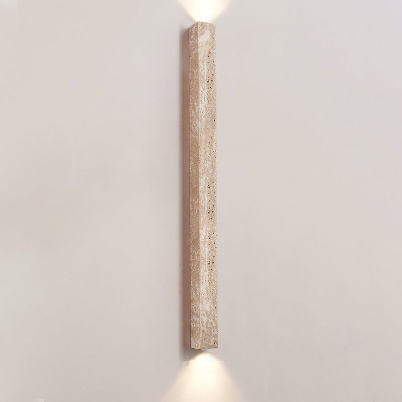 Travertine Stripe Wall Sconce-Neutral Decor