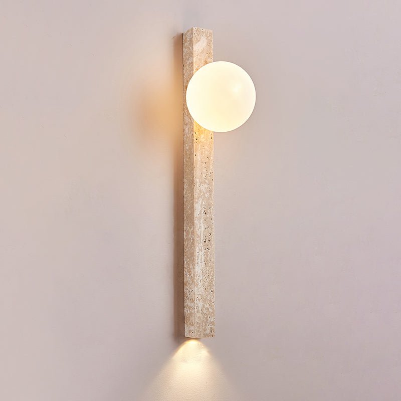 Travertine Stripe Wall Sconce-Neutral Decor