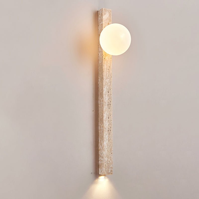Travertine Stripe Wall Sconce-Neutral Decor